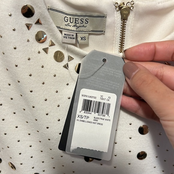 Brand new with tag white embellished Guess dress size XS - Picture 4 of 6